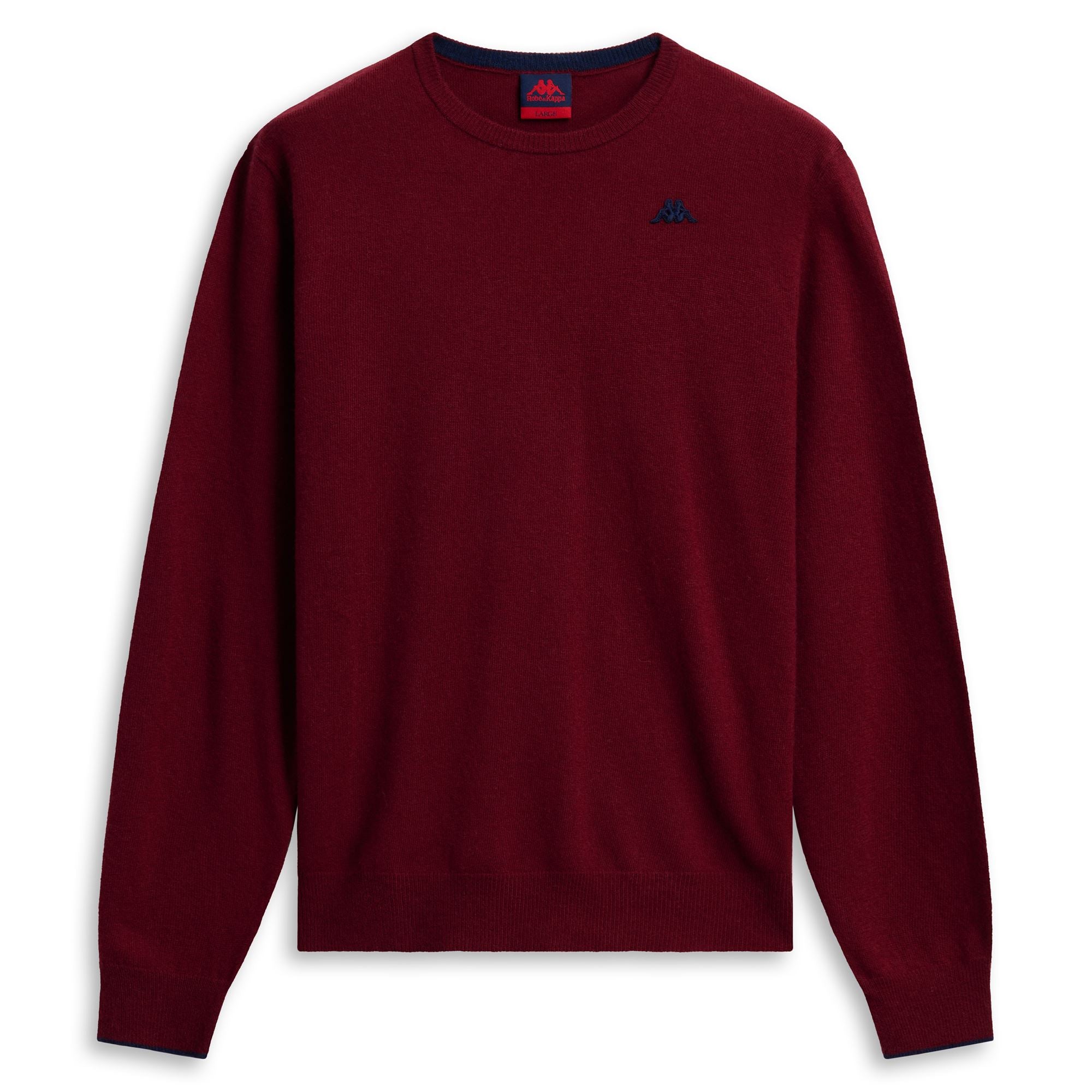 GRAVER - KNITWEAR - Pull Over - Man - RED POMEGRANATE-BLUE IRIS