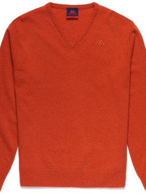LAMB BLEIBURG - KNITWEAR - Pull  Over - Man - ORANGE DK