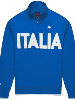 EROI  ITALIA - Fleece - Jumper - Man - BLUE BRILLIANT
