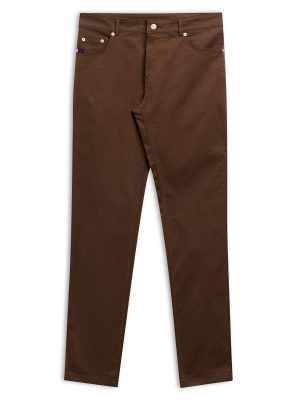 JORMAN COMFORT PEACHED GABARDINE - Pants - 5 Pockets - Man - BROWN SEAL