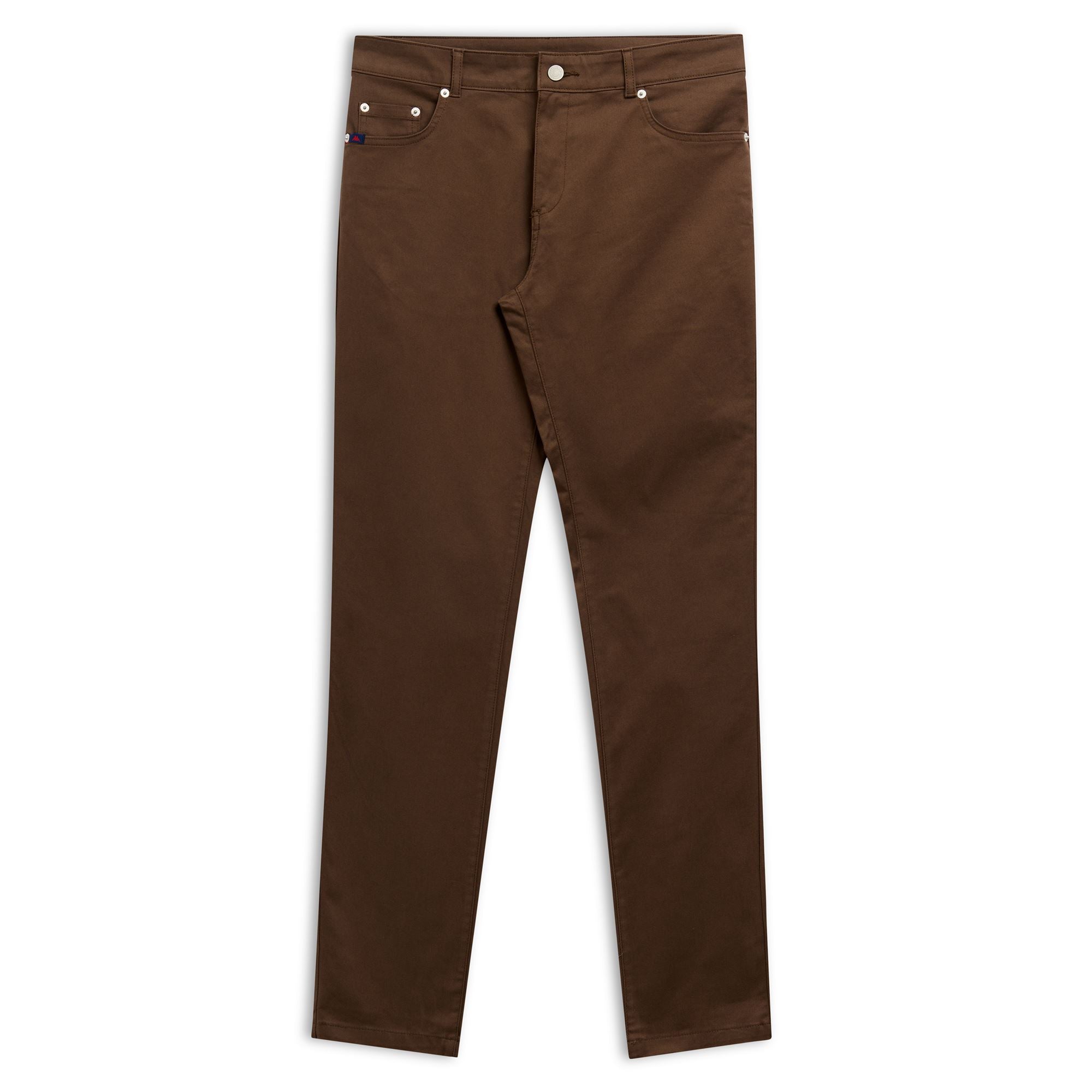 JORMAN COMFORT PEACHED GABARDINE - Pants - 5 Pockets - Man - BROWN SEAL