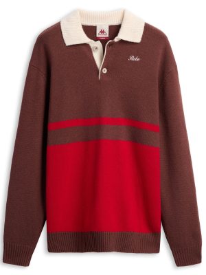 ROBE GIOVANI  LUSAKA - KNITWEAR - Polo - Man - BROWN LAB-RED CHERRY-BEIGE NATURAL