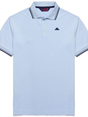 LIVINGSTON - La polo Robe di Kappa - Polo - Man - AZURE DAYLIGHT-BLUE IRIS