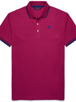 LIVINGSTON - La polo Robe di Kappa - Polo - Man - VIOLET RASPBERRY-BLUE MD COBALT