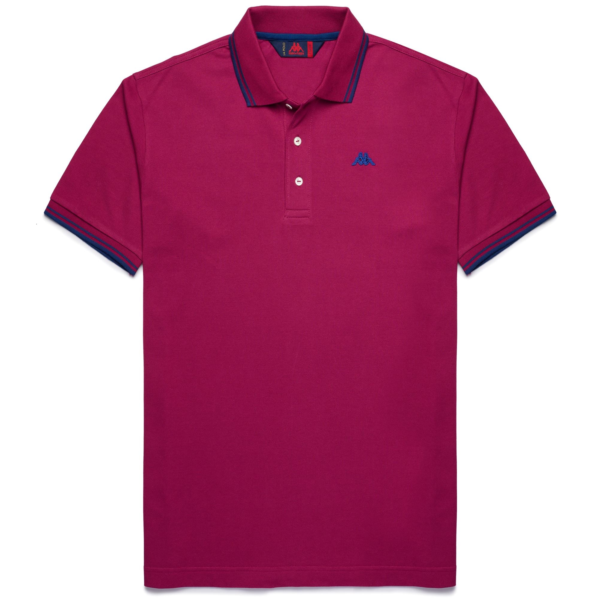 LIVINGSTON - La polo Robe di Kappa - Polo - Man - VIOLET RASPBERRY-BLUE MD COBALT