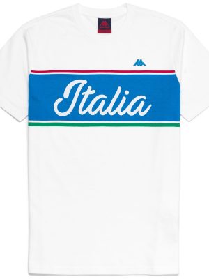 EROI  TEE ITALIA STRIPED - T-ShirtsTop - T-Shirt - Man - WHITE-BLUE BRILLIANT-RED TANGO-GREEN