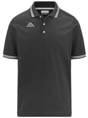 LOGO MALTAX 5 MSS - Polo Shirts - Polo - Man - DK GREY MEL-WHITE