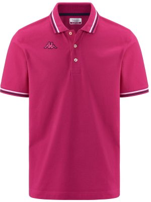 LOGO MALTAX 5 MSS - Polo Shirts - Polo - Man - PINK INTENSE-BLUE MARINE-WHITE