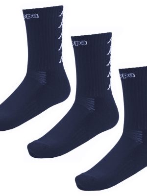 KAPPA4TRAINING ELENO 3PACK - Socks - Quarter High Sock - Man - BLUE MARINE