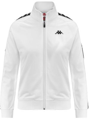 222 BANDA    WANNISTON SLIM - Fleece - Jacket - Woman - WHITE-BLACK
