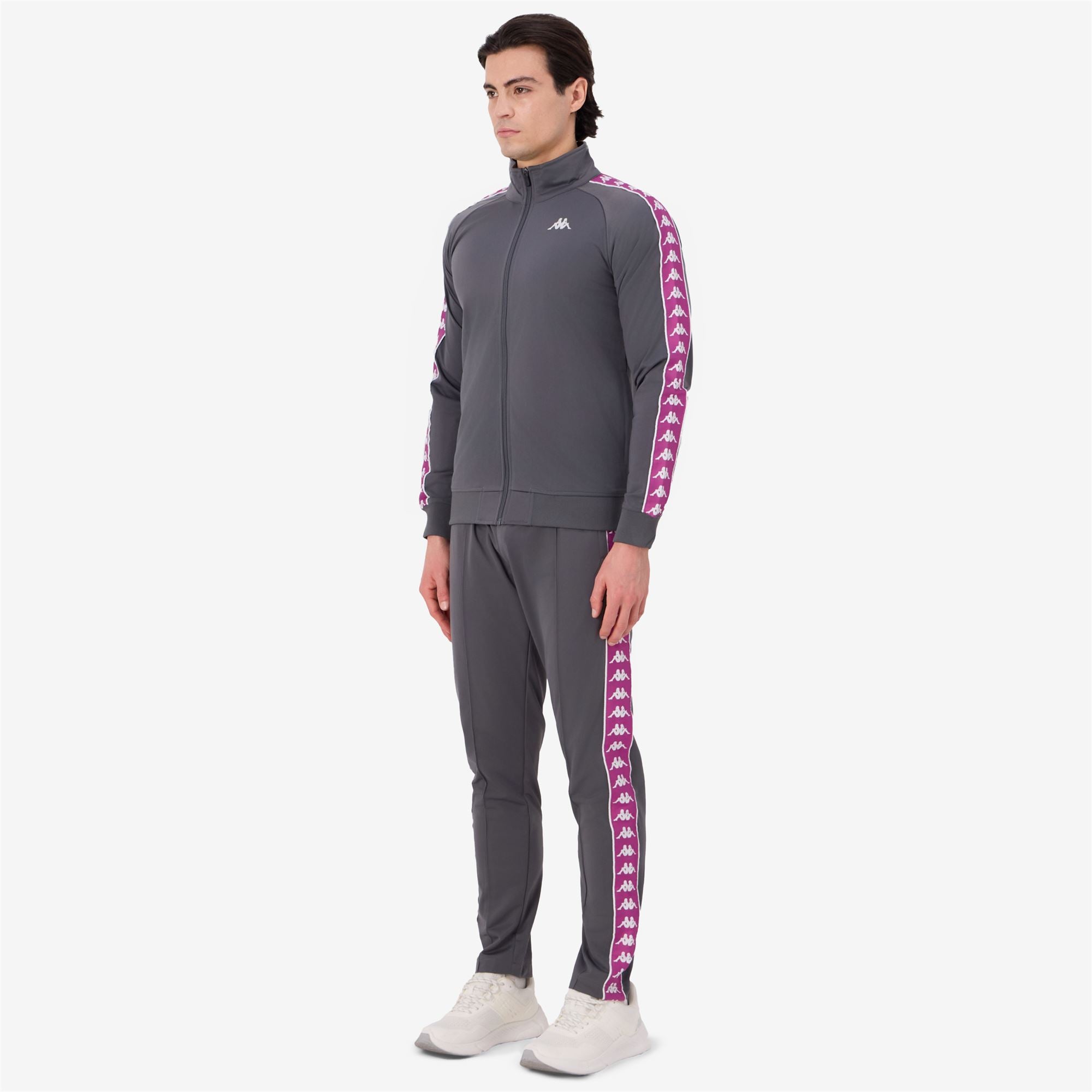 222 BANDA DUEDUEDUE SLIM - Sport Suits - TRACKSUIT - Man - GREY CHARCOAL-FUCHSIA ORCHID-WHITE - Image 5