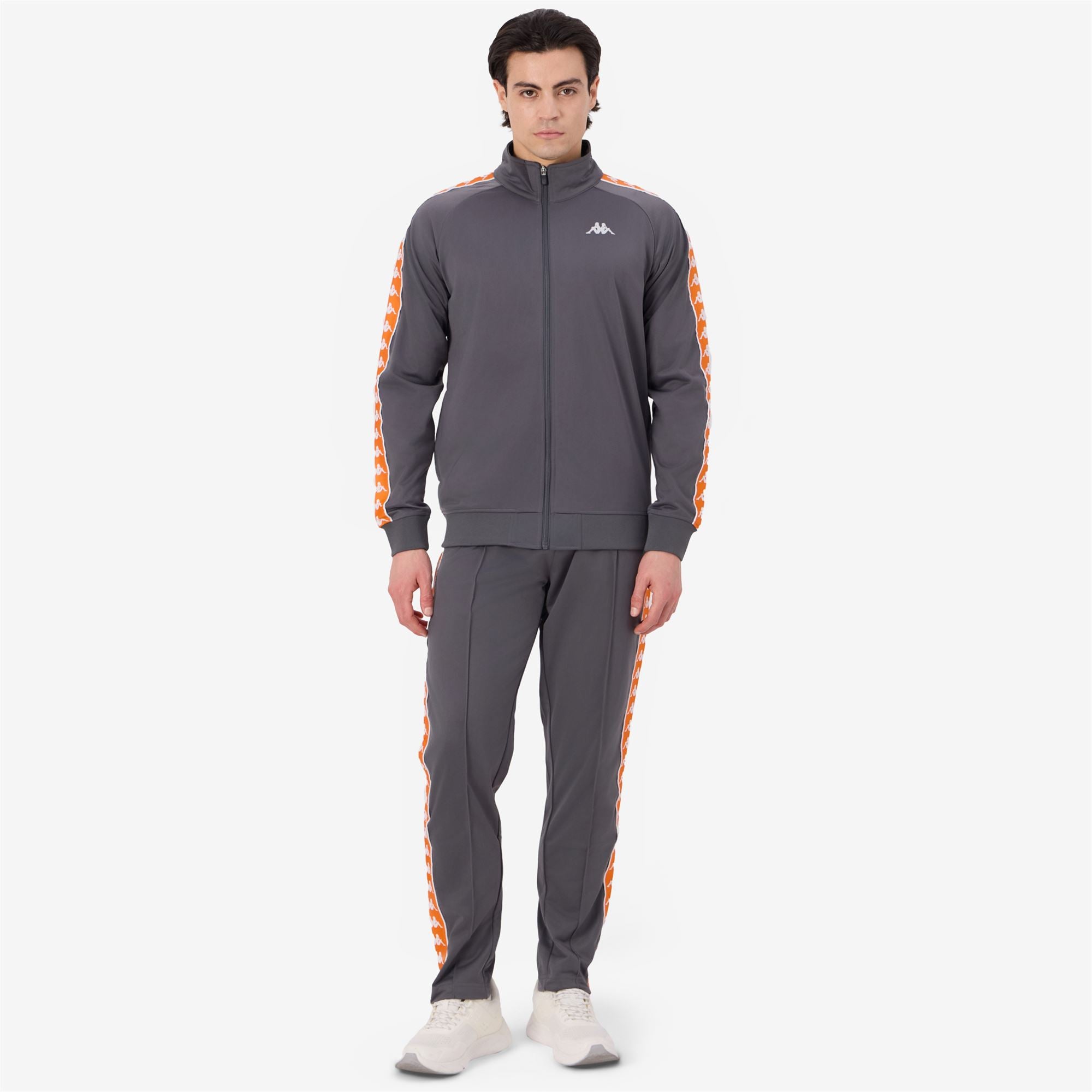 222 BANDA DUEDUEDUE SLIM - Sport Suits - TRACKSUIT - Man - GREY CHARCOAL-ORANGE POPSICLE-WHITE - Image 4