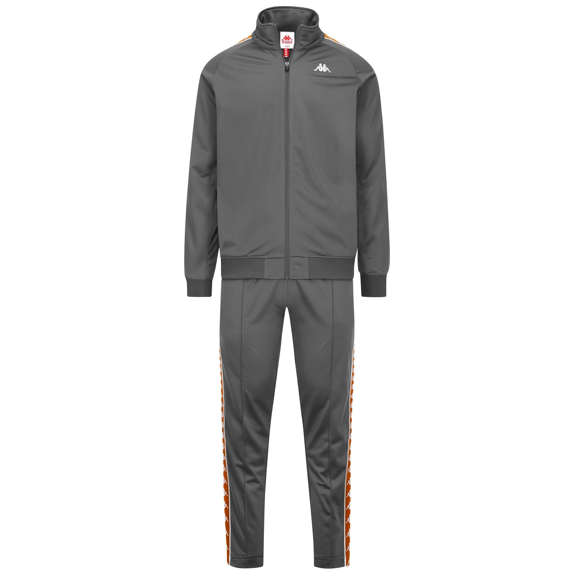 222 BANDA DUEDUEDUE SLIM - Sport Suits - TRACKSUIT - Man - GREY CHARCOAL-ORANGE POPSICLE-WHITE
