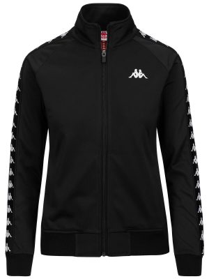 222 BANDA WANNISTON SLIM - Fleece - Jacket - Woman - BLACK-BLACK-WHITE
