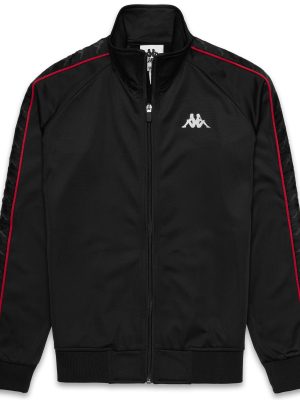 222 BANDA    WANNISTON SLIM - Fleece - Jacket - Woman - BLACK-RED RACING-WHITE
