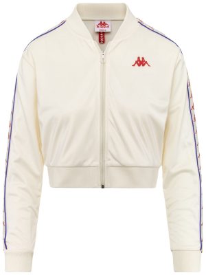 222 BANDA ASBER - Fleece - Jacket - Woman - WHITE ANTIQUE-RED-BLUE ROYAL