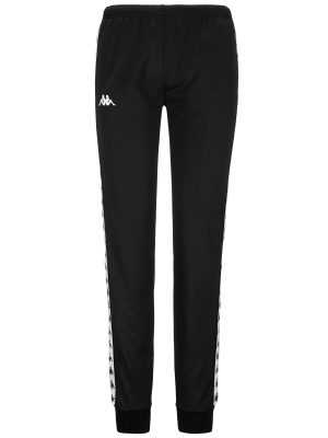222 BANDA    WRASTORIA SLIM - Pants - Sport Trousers - Woman - BLACK-WHITE-BLACK
