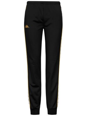 222 BANDA    WRASTORIA SLIM - Pants - Sport Trousers - Woman - BLACK-YELLOW GOLD RICH-WHITE