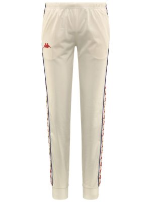 222 BANDA    WRASTORIA SLIM - Pants - Sport Trousers - Woman - WHITE ANTIQUE-RED-BLUE ROYAL