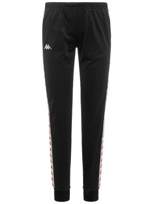 222 BANDA    WRASTORIA SLIM - Pants - Sport Trousers - Woman - BLACK-WHITE ANTIQUE-BLUE ROYAL