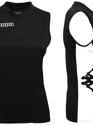 KAPPA4VOLLEY AMILA - Active Jerseys - Tank - Woman - BLACK-WHITE