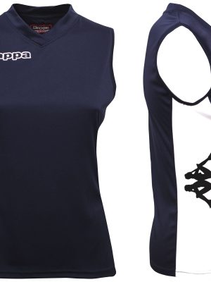 KAPPA4VOLLEY AMILA - Active Jerseys - Tank - Woman - BLUE MARINE-WHITE