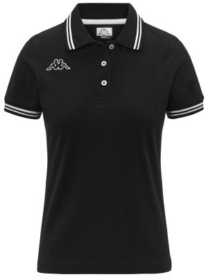 LOGO   MALTAX WSS SLIM - Polo Shirts - Polo - Woman - BLACK-WHITE