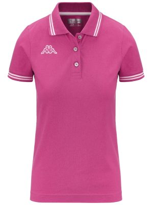 LOGO   MALTAX WSS SLIM - Polo Shirts - Polo - Woman - FUCHSIA-WHITE