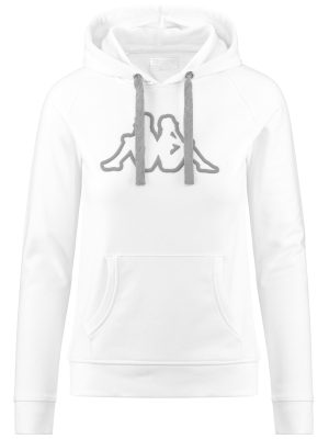 LOGO  BELLE SLIM - Fleece - Jumper - Woman - WHITE-GREY MD MEL
