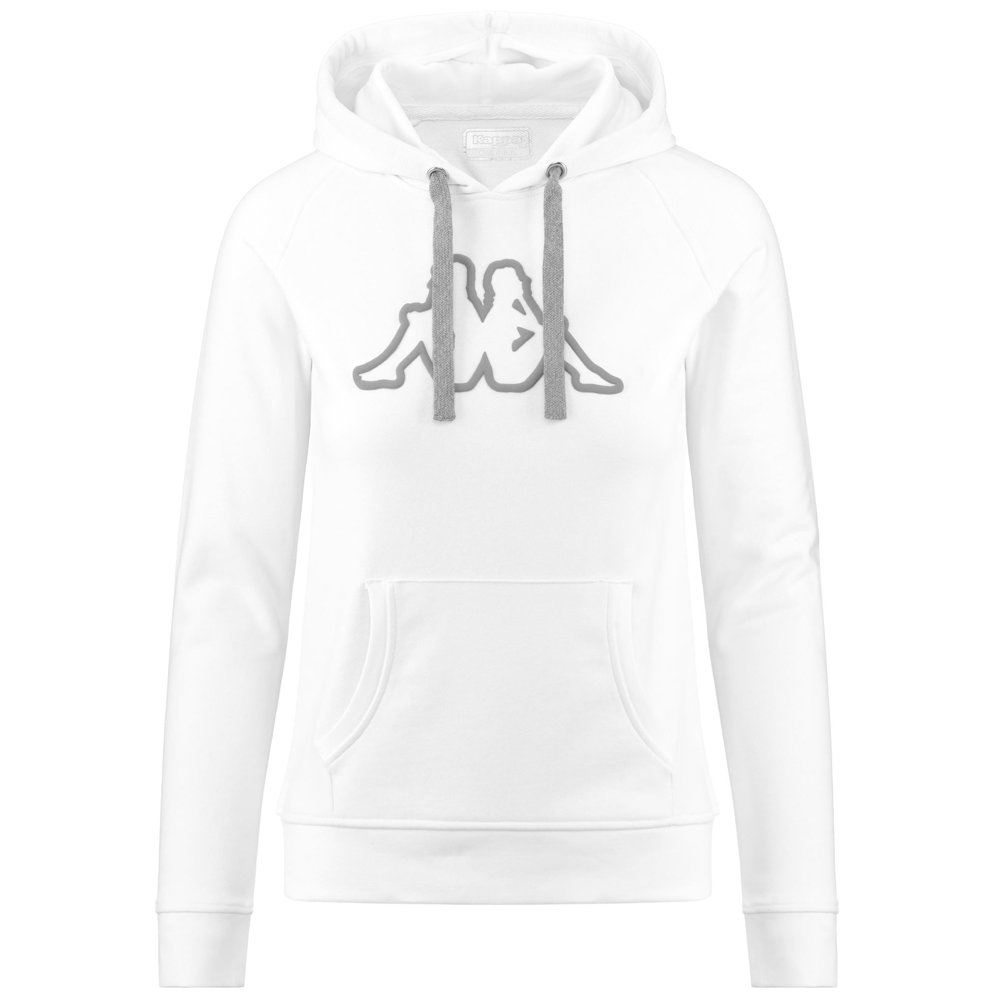 LOGO BELLE SLIM - Fleece - Jumper - Woman - WHITE-GREY MD MEL