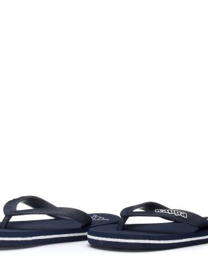 LOGO MOKER KID - Flip-Flops - Thongs - Kid unisex - BLUE MARINE-WHITE