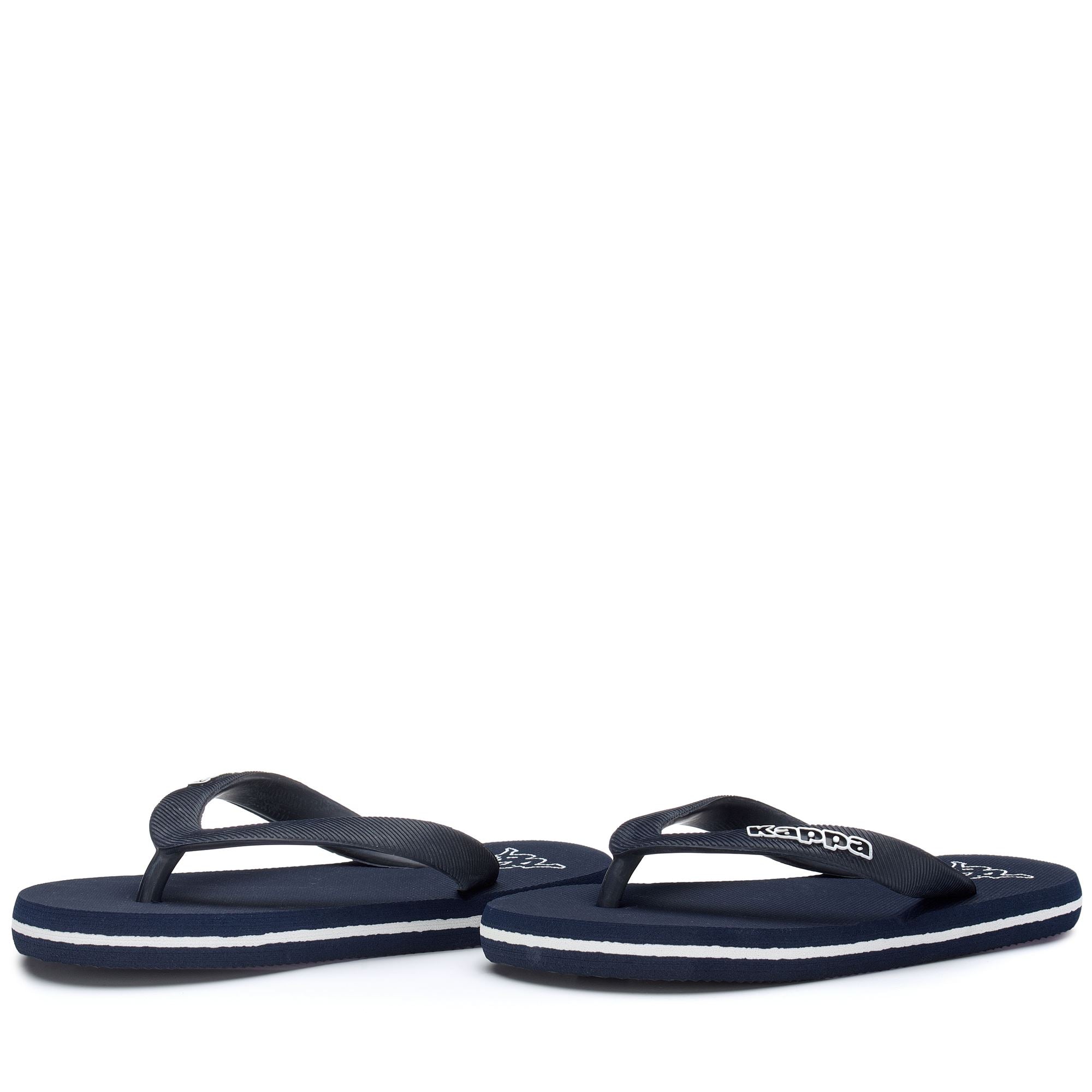 LOGO MOKER KID - Flip-Flops - Thongs - Kid unisex - BLUE MARINE-WHITE