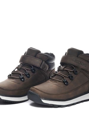 LOGO MONSI MD EV KID - Ankle Boots - Laced - Kid unisex - BROWN DK-BLACK