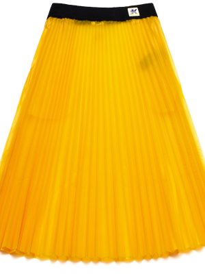 KONTROLL SKIRT PLISSE - Skirts - Longuette - Woman - YELLOW-BLACK