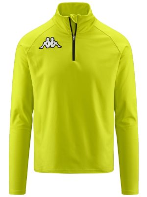 6CENTO 687BK - Fleece - Jumper - Unisex - GREEN LIME-BLACK