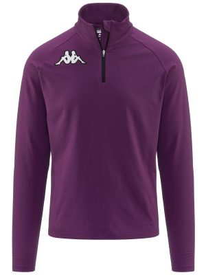 6CENTO 687BK - Fleece - Jumper - Unisex - VIOLET PURPLE SUNSET-BLACK