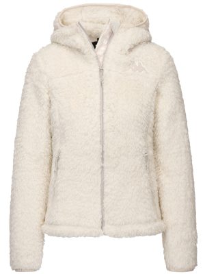 645C - Fleece - Jacket - Woman - White Coconut-Beige Stone
