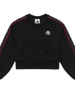 222 BANDA MARBELLA 2 - Fleece - Jumper - Woman - BLACK-RED RACING-WHITE