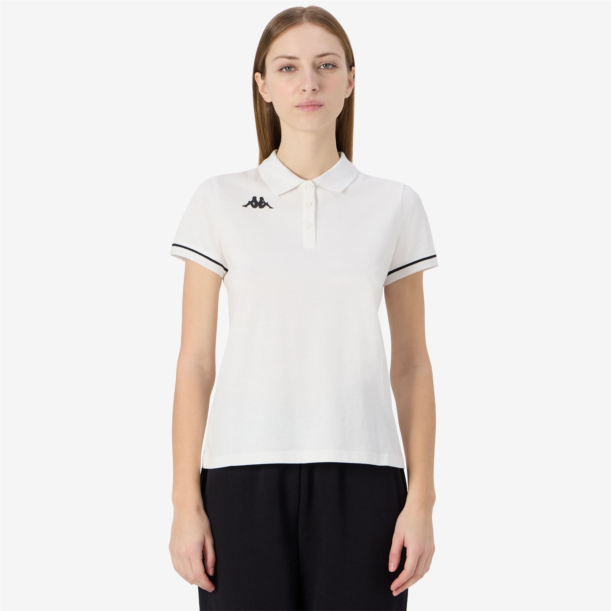KAPPA4TRAINING BARLA - Polo Shirts - Polo - Woman - WHITE-BLACK - Image 4