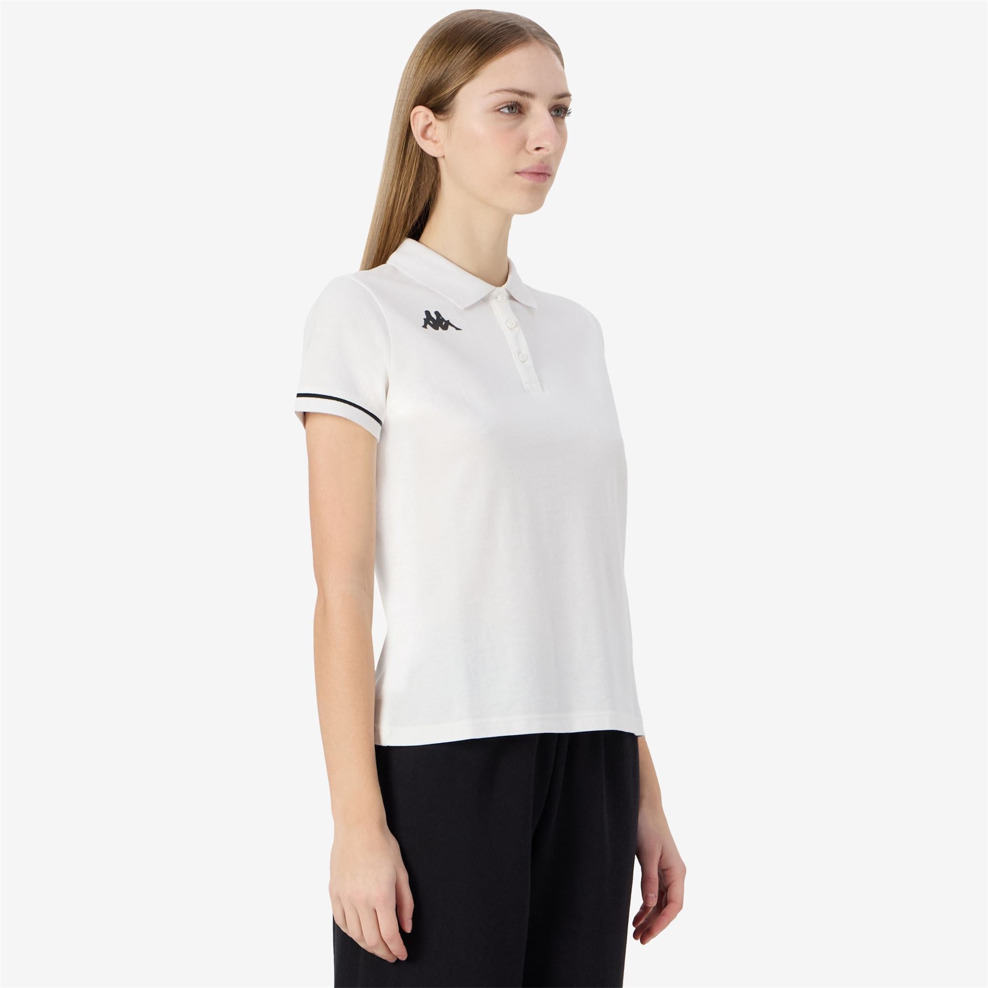 KAPPA4TRAINING BARLA - Polo Shirts - Polo - Woman - WHITE-BLACK - Image 5