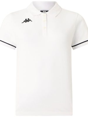 KAPPA4TRAINING BARLA - Polo Shirts - Polo - Woman - WHITE-BLACK