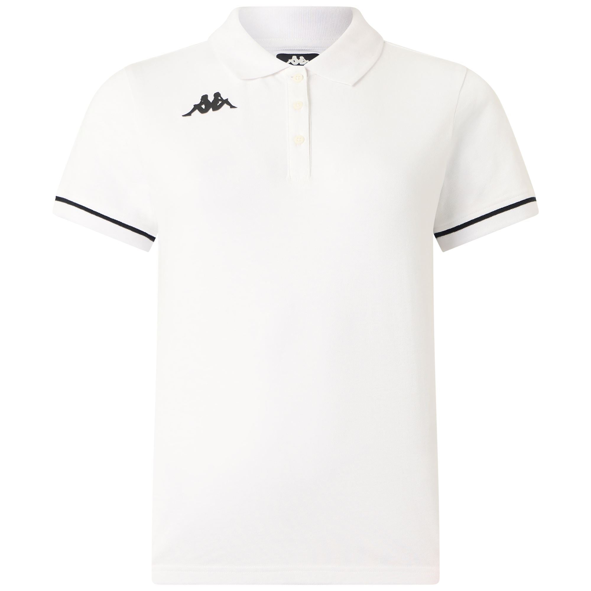 KAPPA4TRAINING BARLA - Polo Shirts - Polo - Woman - WHITE-BLACK