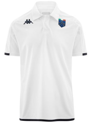 KOMBAT AZETY FIG - Active Jerseys - Polo Shirt - Man - WHITE-BLUE DK