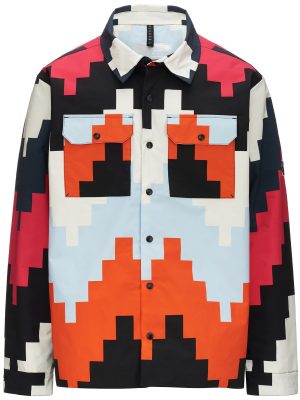 6CENTO 657G - SHIRTS - CLASSIC - Unisex - BLACK-WHITE MILK-ORANGE SMUTTY-FUCHSIA PURPLE-GREY ASPHALT-AZURE WATER GRAPHIC