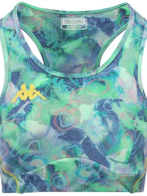 KOMBAT FAFE - Active Jerseys - Top - Woman - GREEN PISTACHIO-GREY LT-GREEN PALM-ORANGE CARAMEL