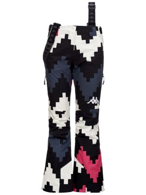 6CENTO 665PG - Pants - Sport Trousers - Woman - BLACK-FUCHSIA PURPLE-WHITE MILK-GREY ASPHALT GRAPHIC