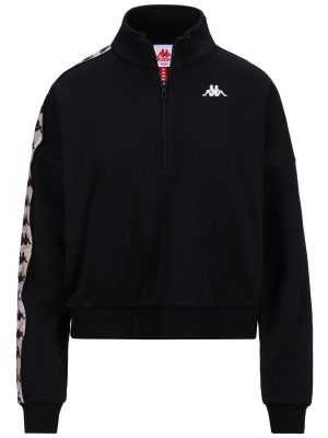 222 BANDA  PEPITAGT - Fleece - Jumper - Woman - BLACK-WHITE MILK-GREY WARM