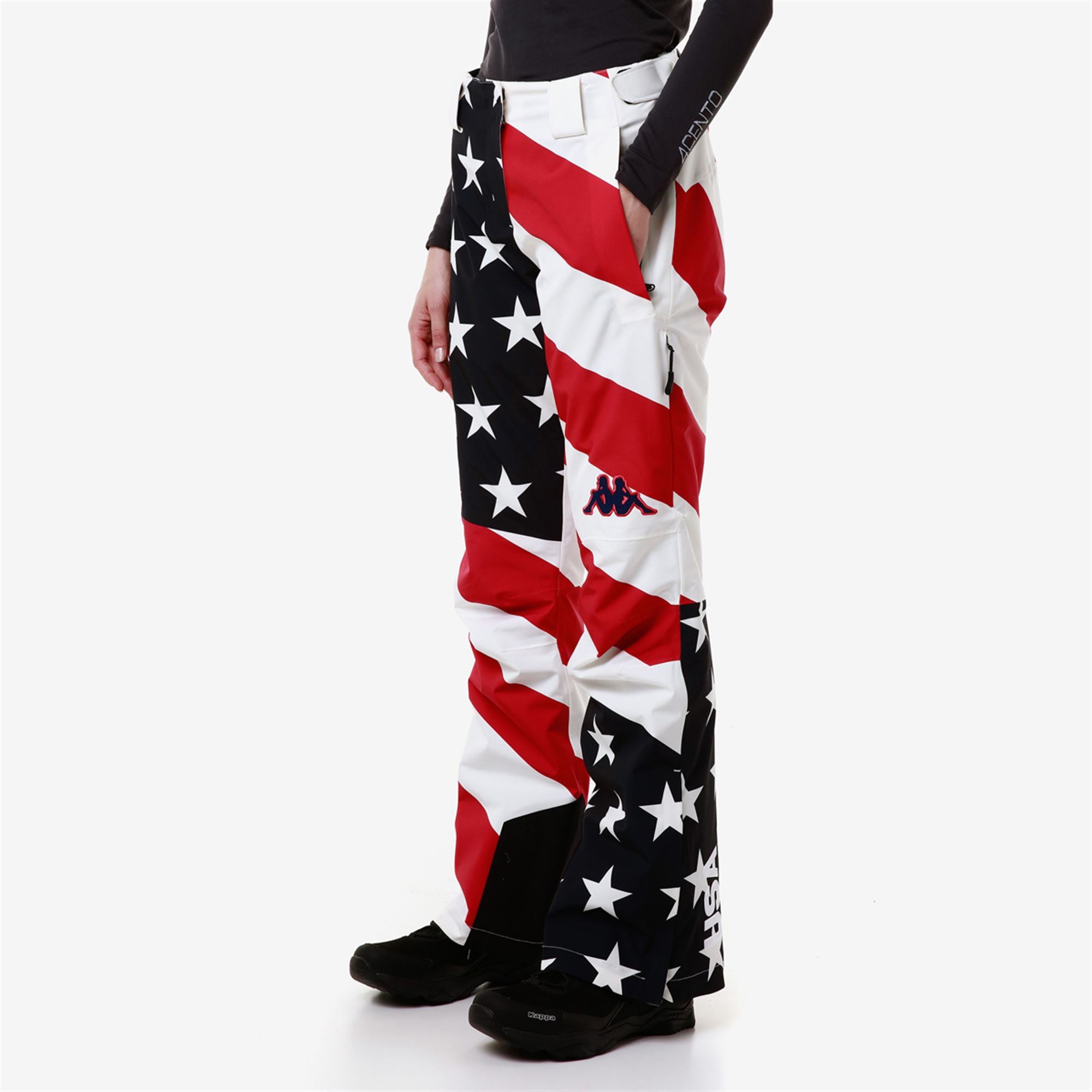 6CENTO 665G US - Pants - Sport Trousers - Woman - BLUE DK NAVY-WHITE MILK-RED-BLUE DK - Image 3