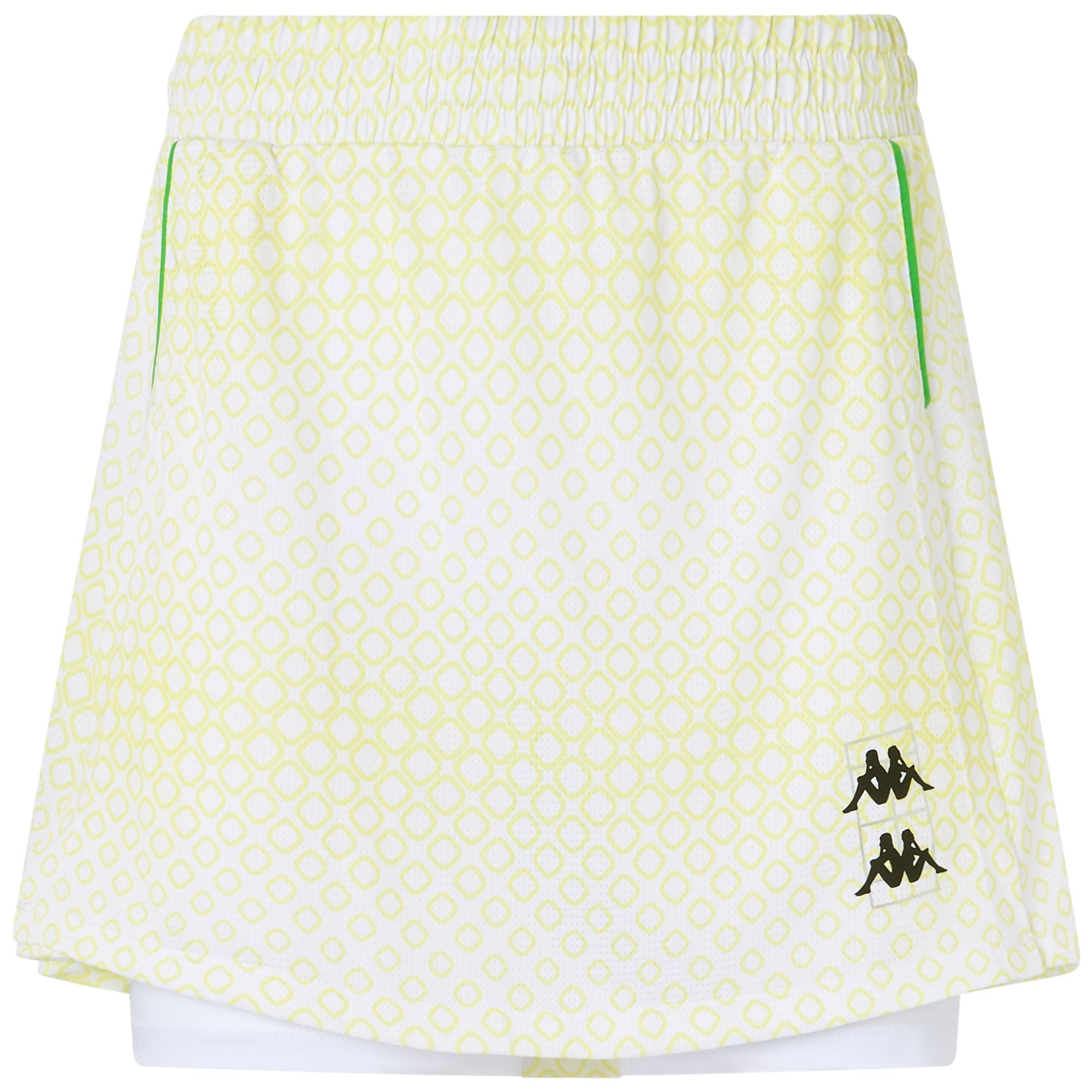 KOMBAT PADEL FAVA 2 - Skirts - Short - Woman - WHITE-WHITE BRILLIANT-YELLOW LT SULPHUR-GREEN FLUO