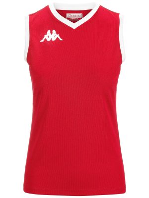KAPPA4VOLLEY GIELLA - Active Jerseys - Tank - Woman - RED-WHITE